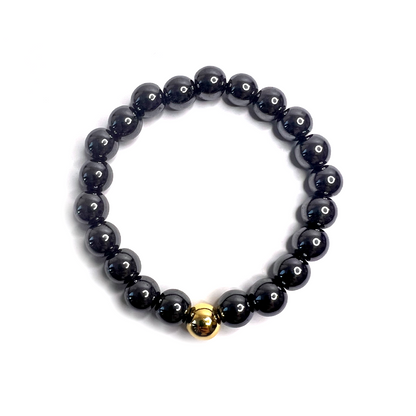 Hematite Gold Bead Sun Bracelet
