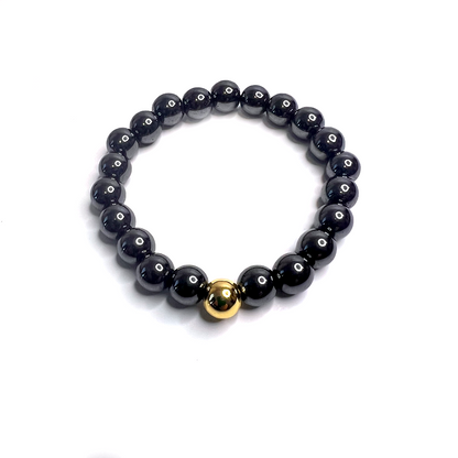 Hematite Gold Bead Sun Bracelet