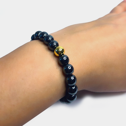 Hematite Gold Bead Sun Bracelet