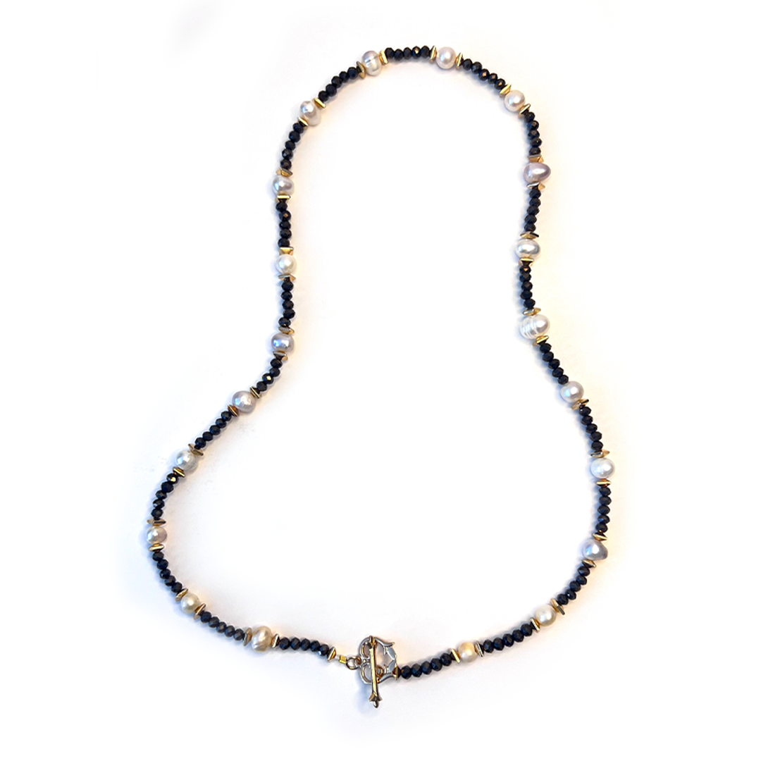 Hematite Pearl Wrap Bracelet