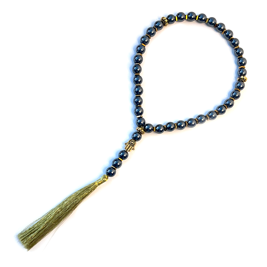 Natural Hematite Meditation Prayer Bead