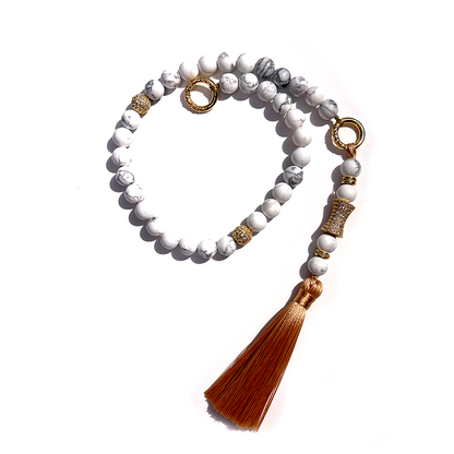MultiWay 33 Natural Gemstone Mindfulness Tasseled Prayer Beads