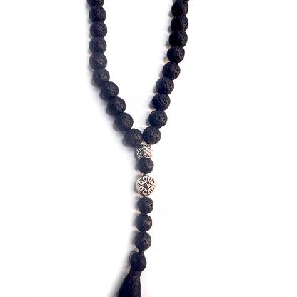 black Lava Stone Meditation Bead