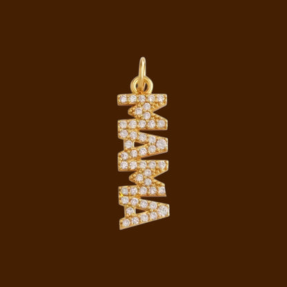 Mama Pave Letter Charm - Unconditional Love