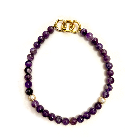MultiWay 33 Natural Amethyst Gemstone Mindfulness Beads