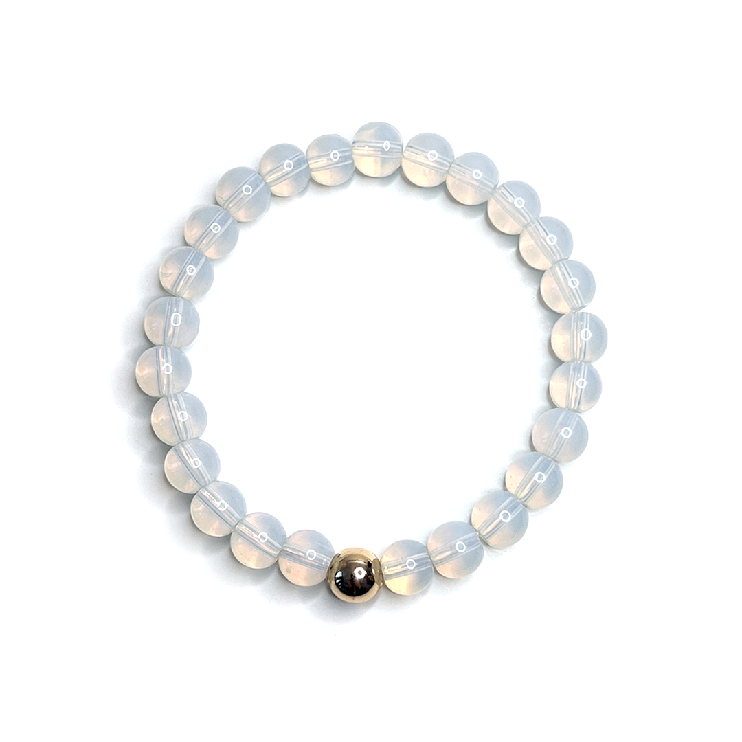 Opalite Gold Bead Sun Bracelet