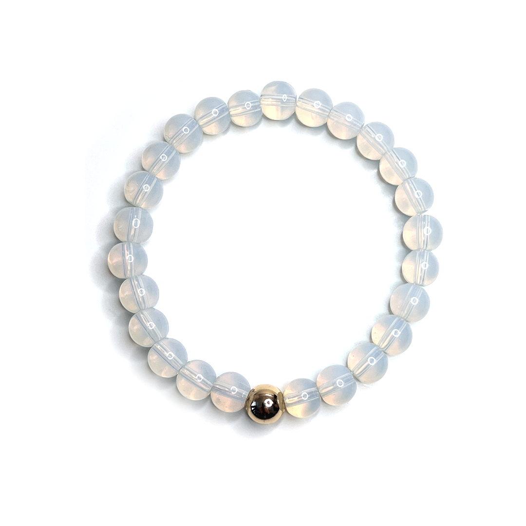 Opalite Gold Bead Sun Bracelet