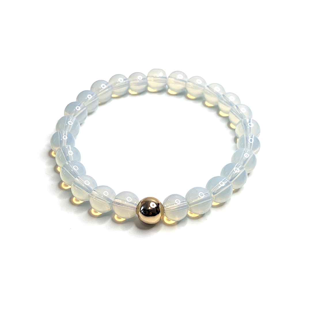 Opalite Gold Bead Sun Bracelet