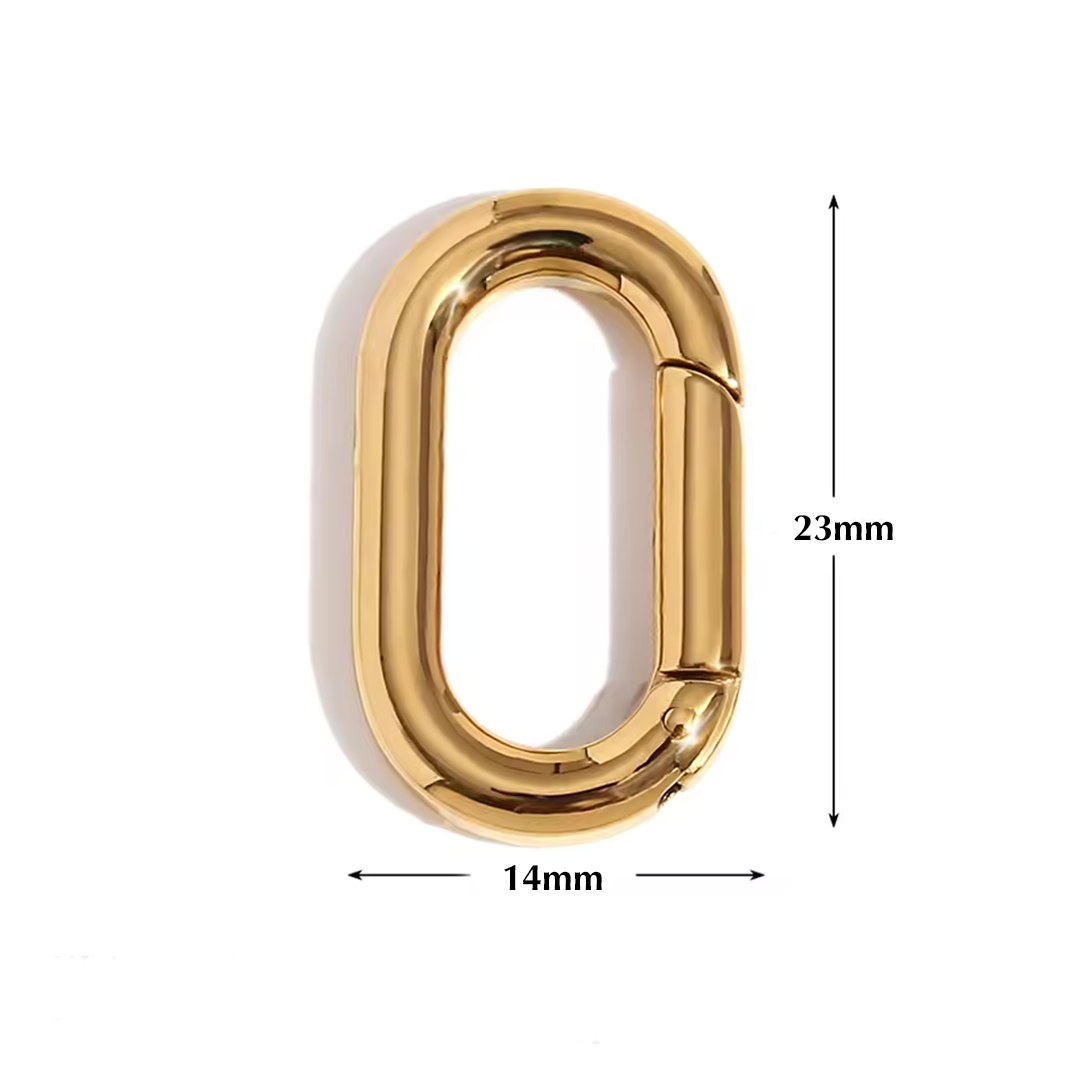 Gold Ring Charm Connector