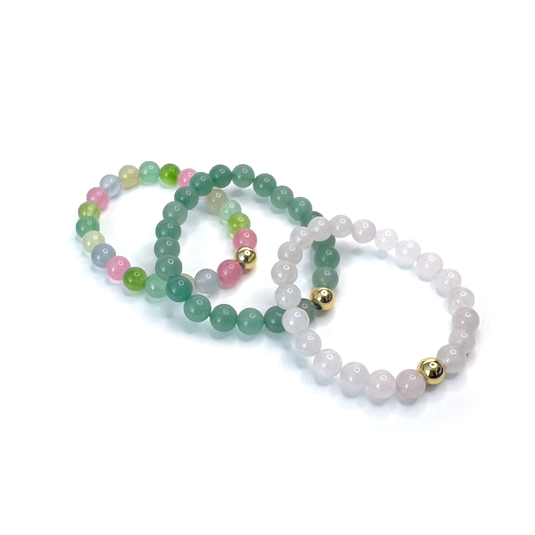 Pastel Dyed Quartz Bead Bracelet