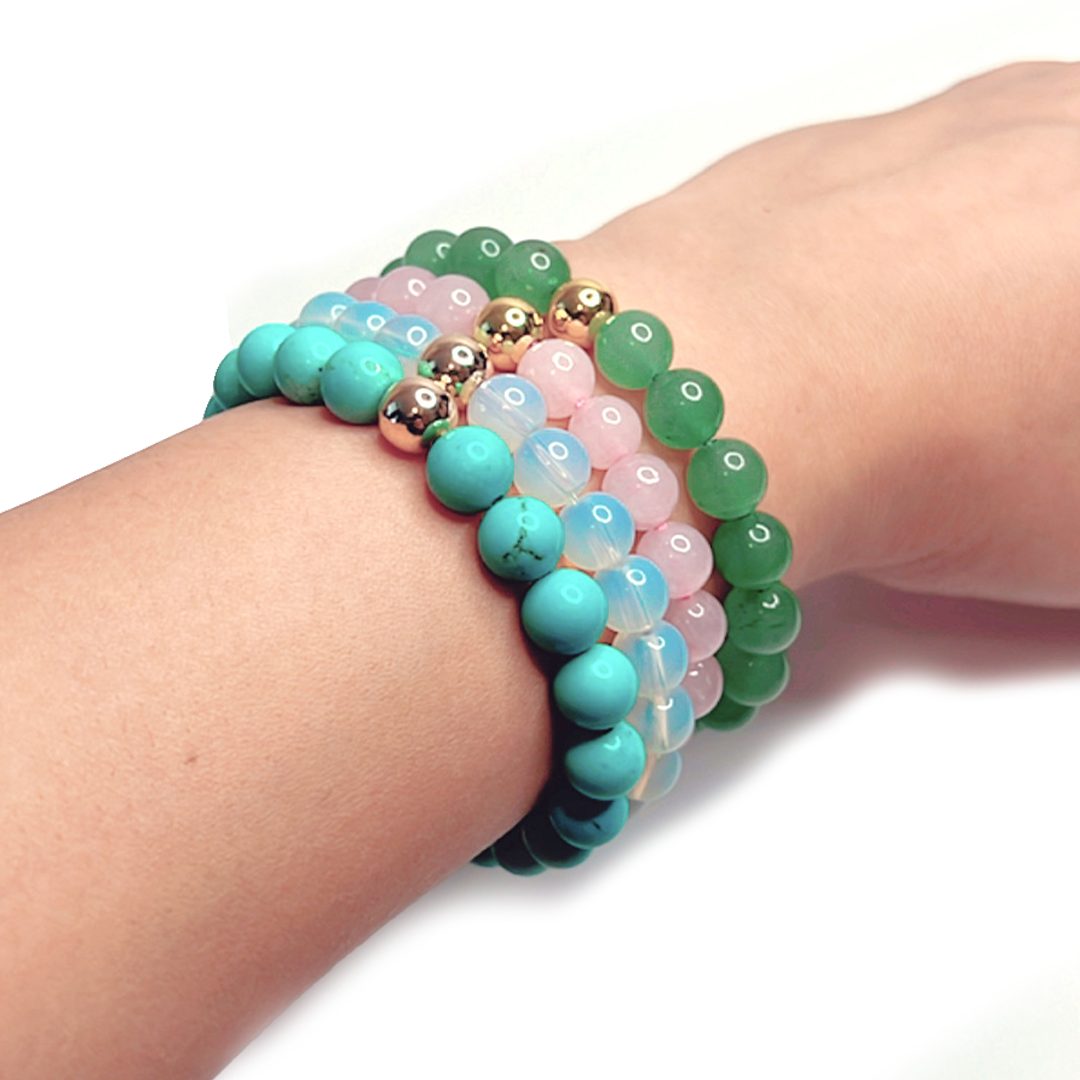 gemstone Gold Bead Bracelet