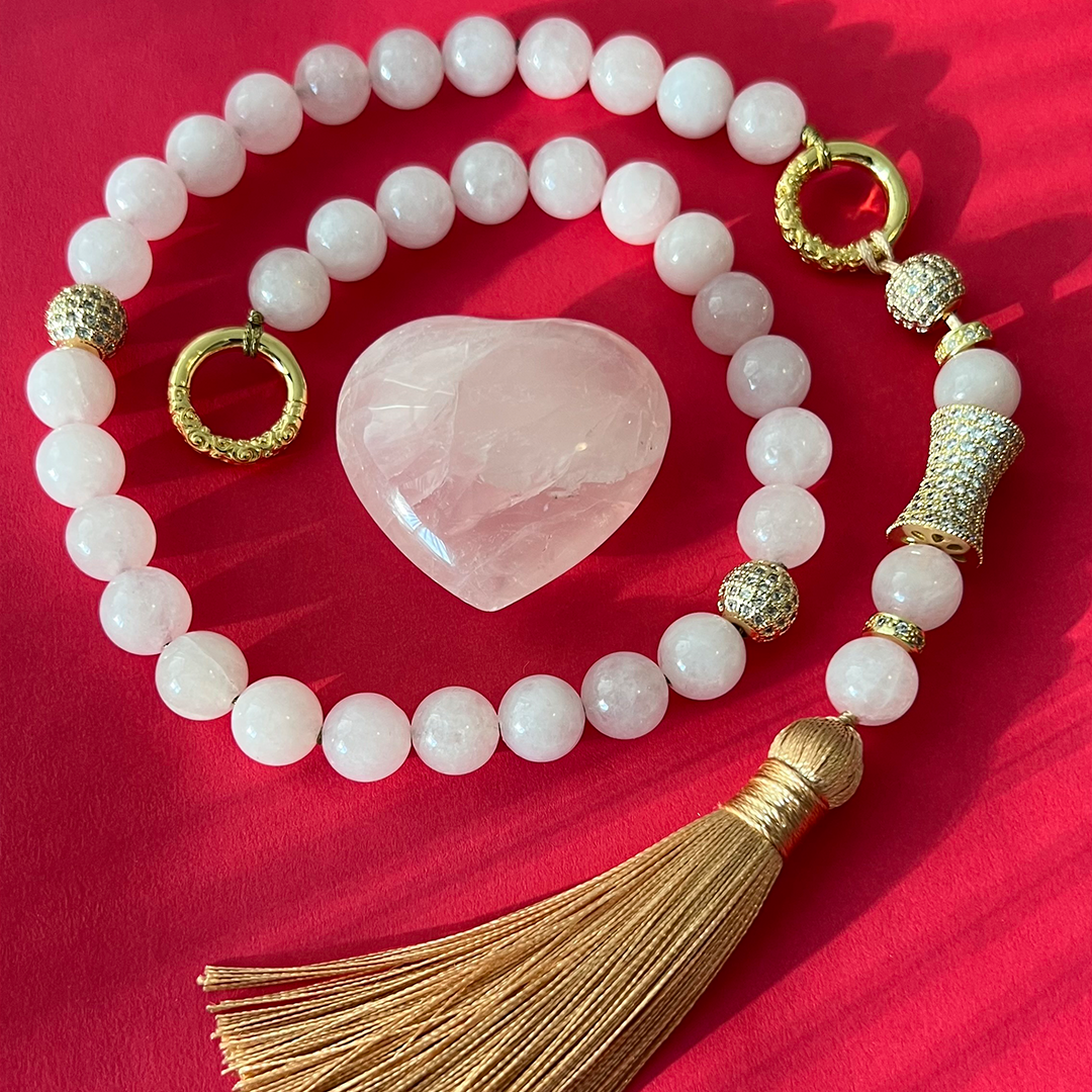 MultiWay 33 Natural Gemstone Mindfulness Tasseled Prayer Beads