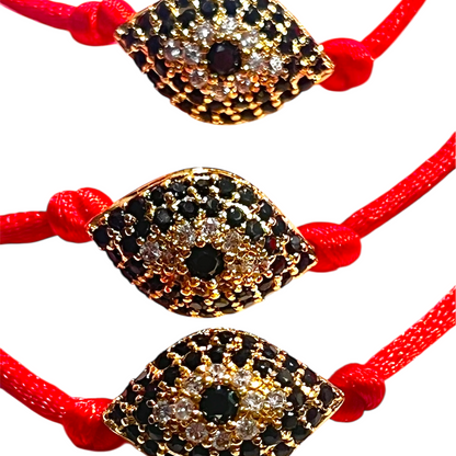 Evil Eye Red Cord Bracelet - Guardian of Energy
