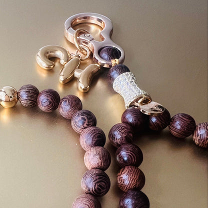 Sandalwood Monogram 33 Bead Meditation Loop Wristlet