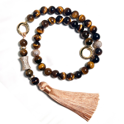 MultiWay 33 Natural Gemstone Mindfulness Tasseled Prayer Beads