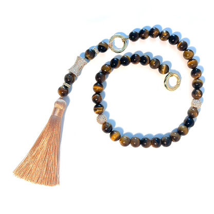 MultiWay 33 Natural Gemstone Mindfulness Tasseled Prayer Beads