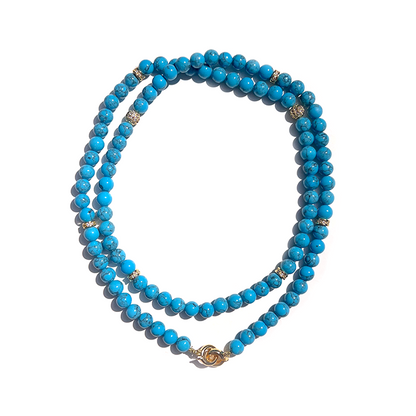 MultiWay Natural Turquoise Howlite Mindfulness 99 Bead Necklace
