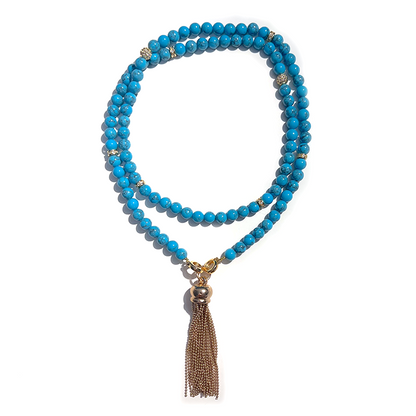 MultiWay Natural Turquoise Howlite Mindfulness 99 Bead Necklace