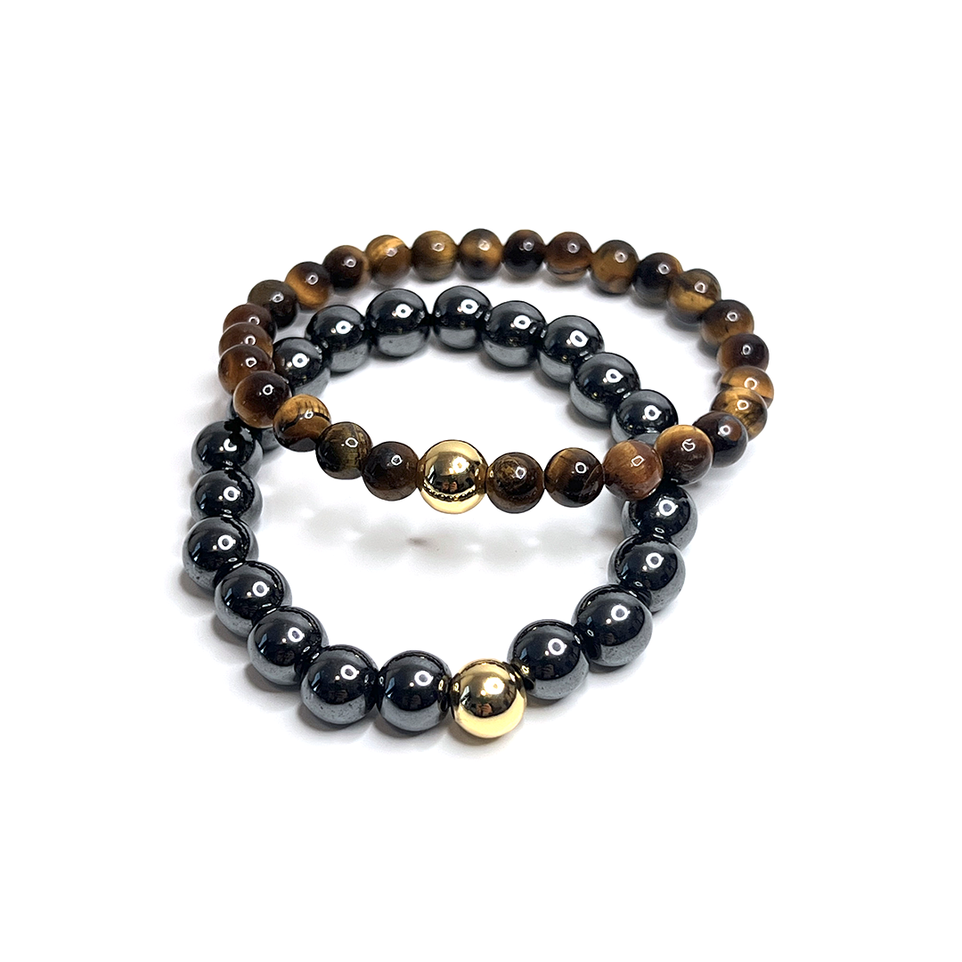 Gemstone Gold Bead Bracelet