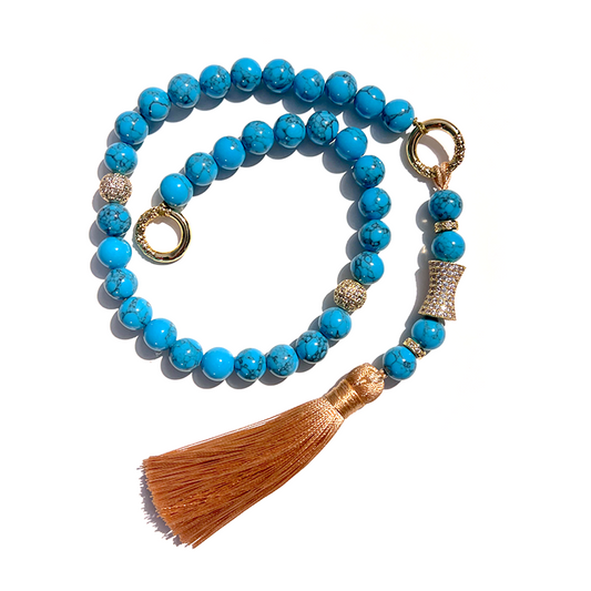 MultiWay 33 Natural Gemstone Mindfulness Tasseled Prayer Beads