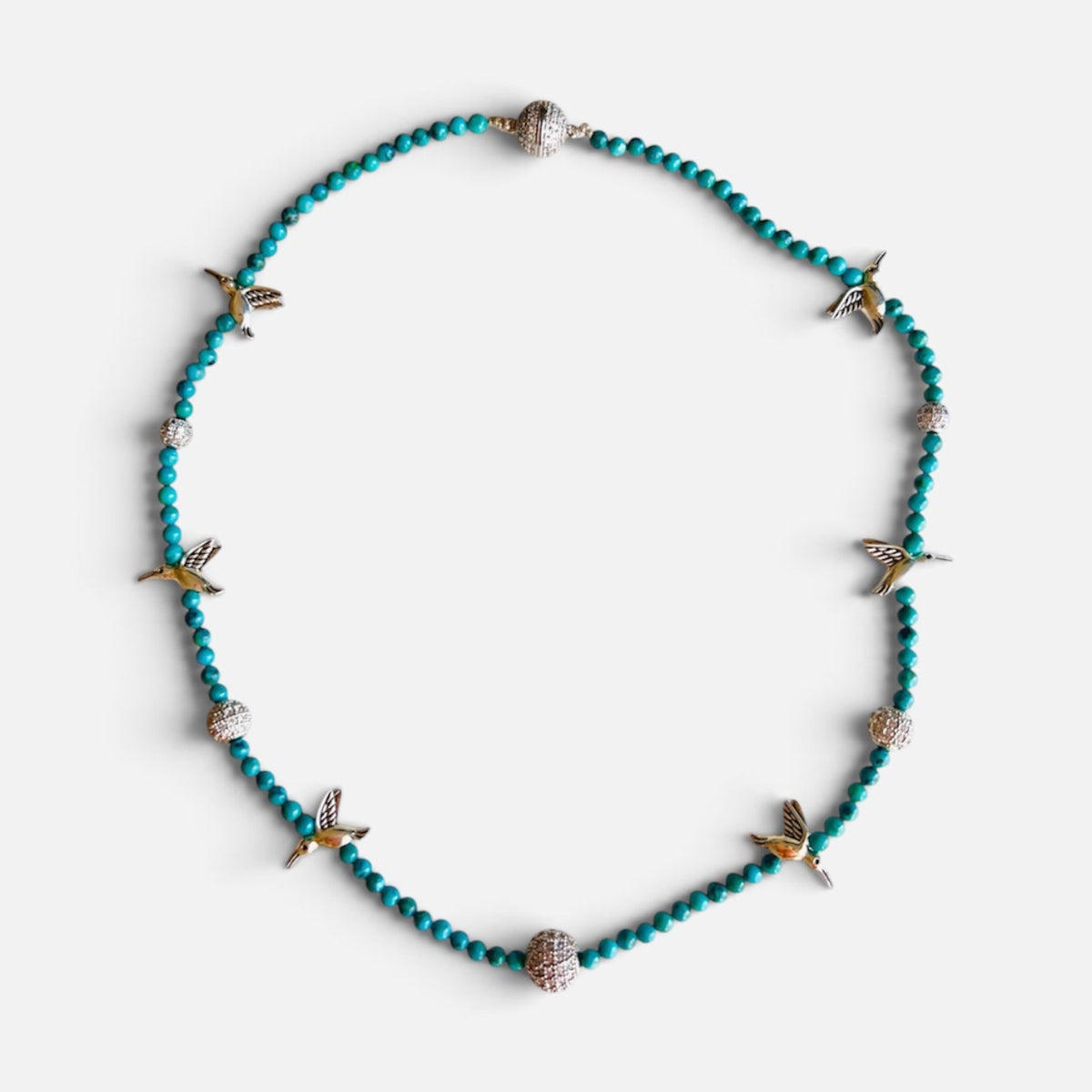 Turquoise Bird of Paradise Necklace- BLOOM COLLECTION