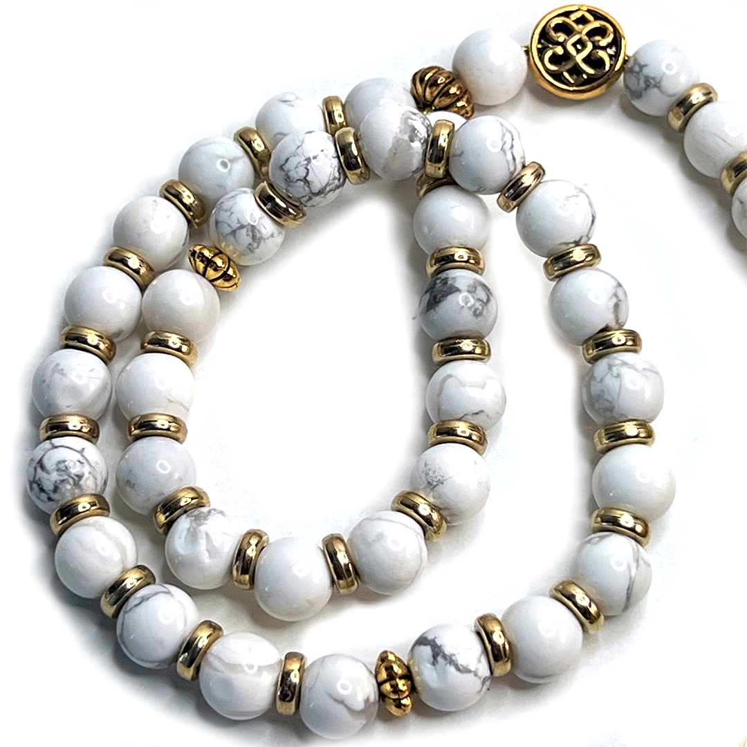 Personalized Spirituality -  Meditation Bead Stretch Double-Wrap Bracelet