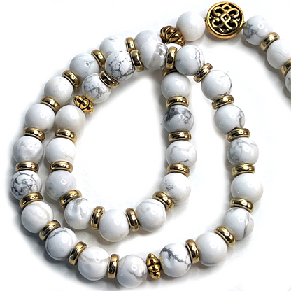Personalized Spirituality -  Meditation Bead Stretch Double-Wrap Bracelet