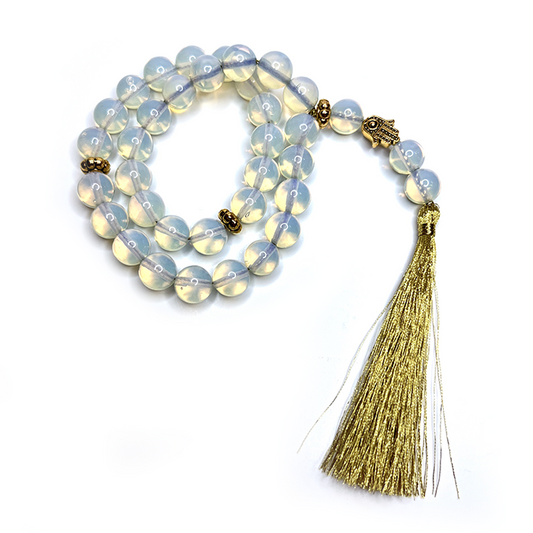 White Opal Meditation Bead