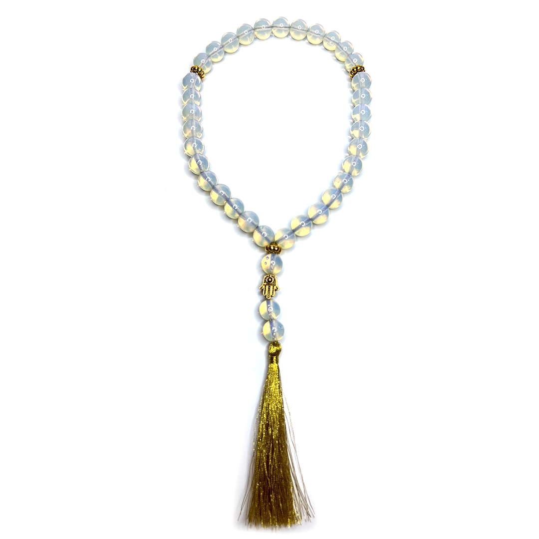 White Opal Meditation Bead
