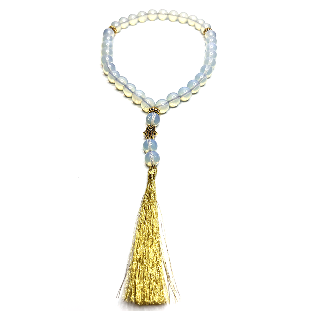 White Opal Meditation Bead