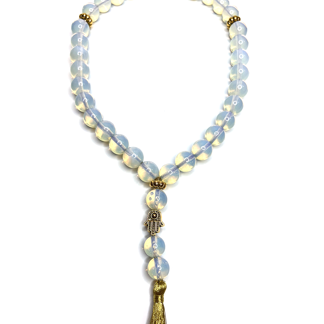 White Opal Meditation Bead